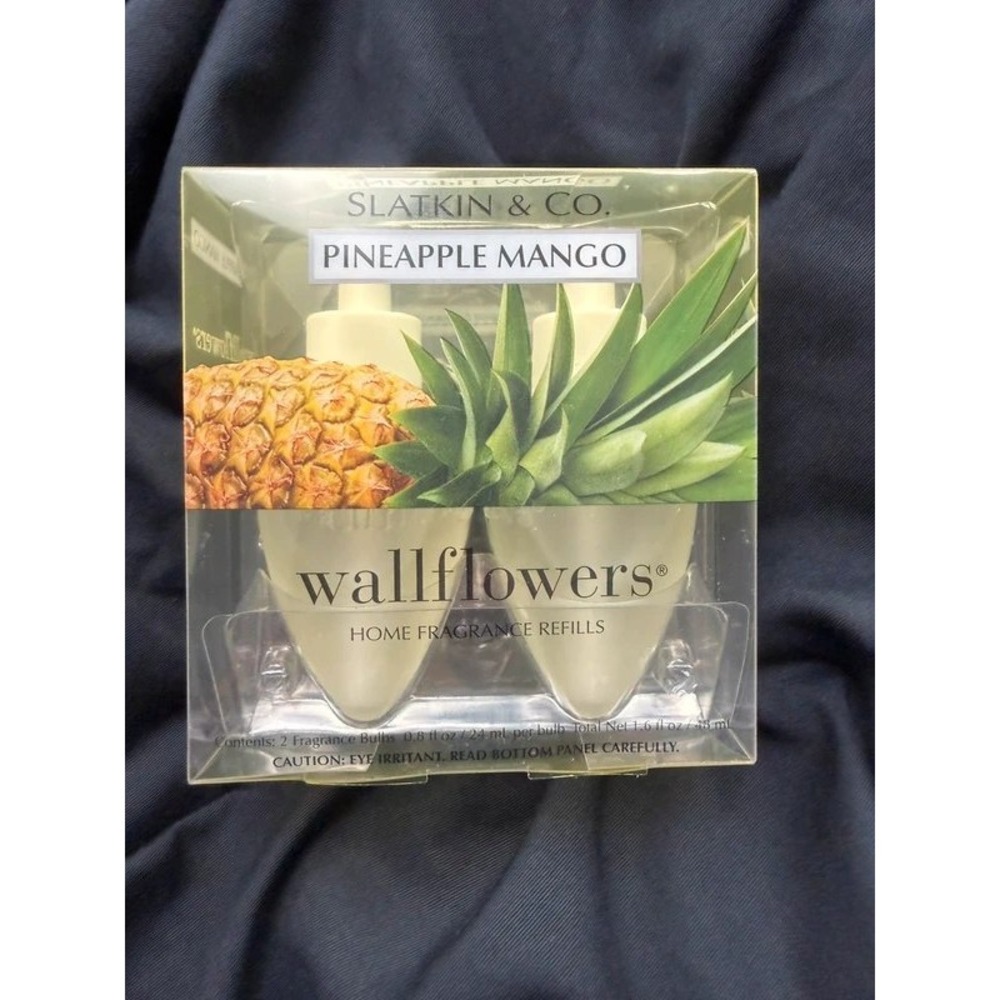 Bath & Body Works Slatkin Pineapple Mango Wallflowers 2 Pack NOS HTF